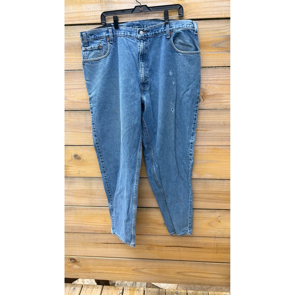 Levis 560 Loose Fit Tapered Leg Jeans Mens 42x32 Medium Wash Blue Denim 90s Y2K